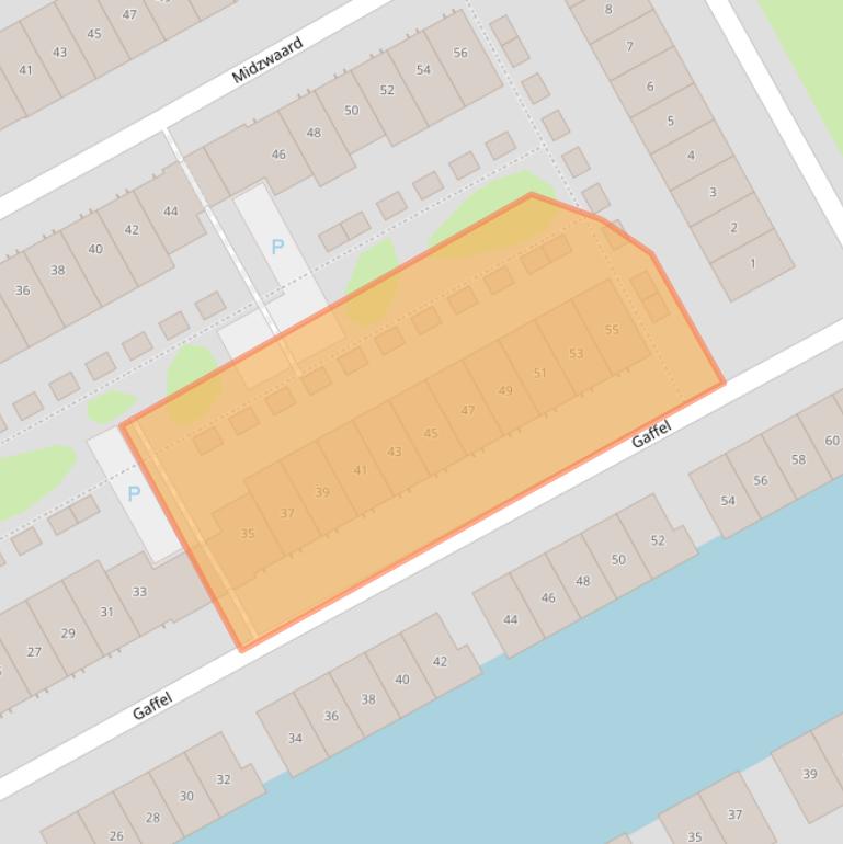 Kaart van postcodegebied 1319BS.