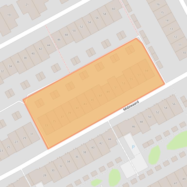 Kaart van postcodegebied 1319CB.