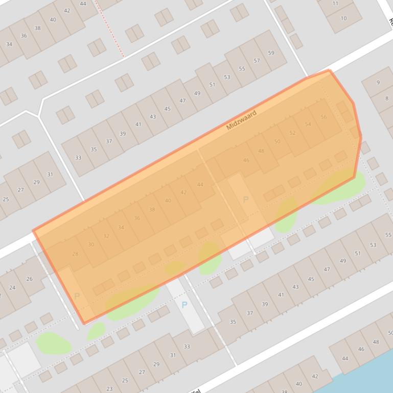 Kaart van postcodegebied 1319CE.