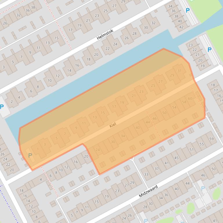 Kaart van postcodegebied 1319CN.