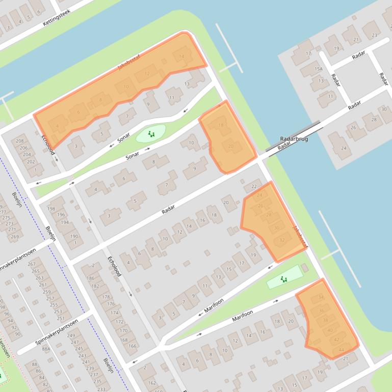 Kaart van postcodegebied 1319DL.