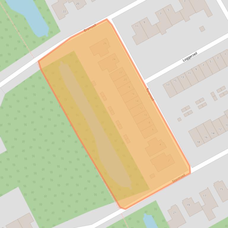 Kaart van postcodegebied 1319EV.