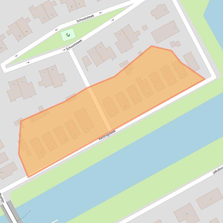 Kaart van postcodegebied 1319GA.