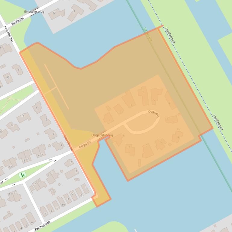 Kaart van postcodegebied 1319GC.