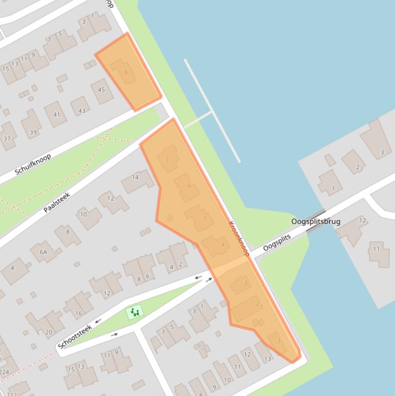 Kaart van postcodegebied 1319GG.