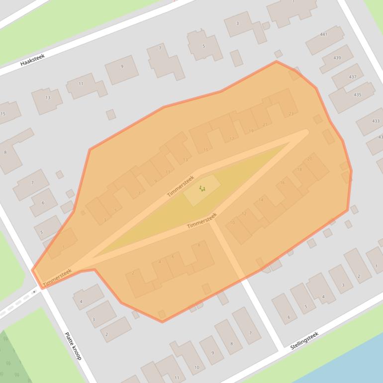 Kaart van postcodegebied 1319GN.