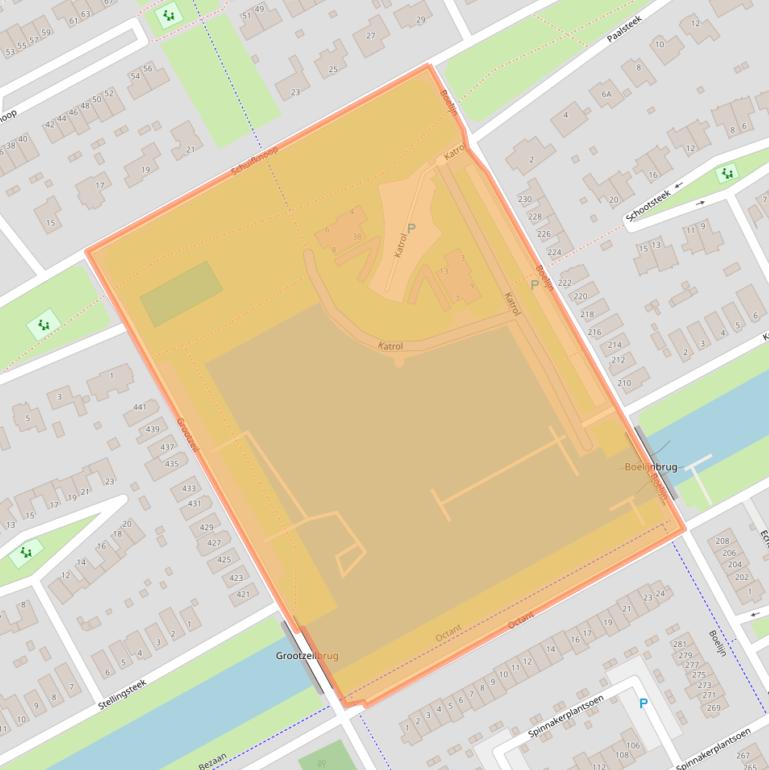 Kaart van postcodegebied 1319GS.