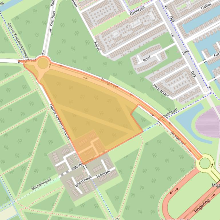 Kaart van postcodegebied 1319HB.