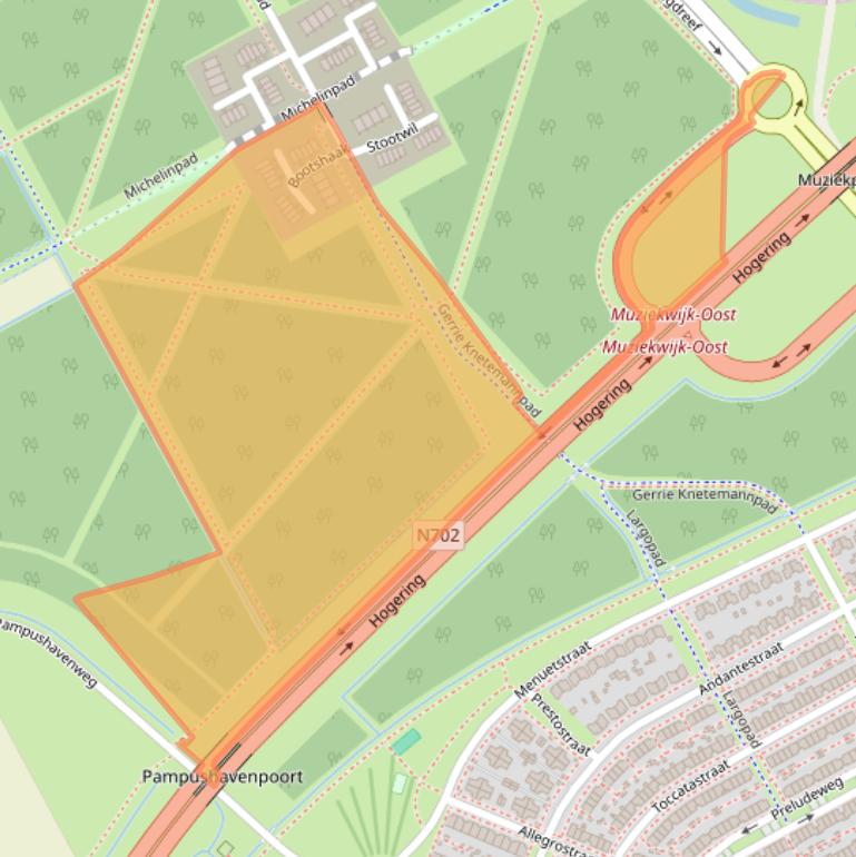 Kaart van postcodegebied 1319HD.