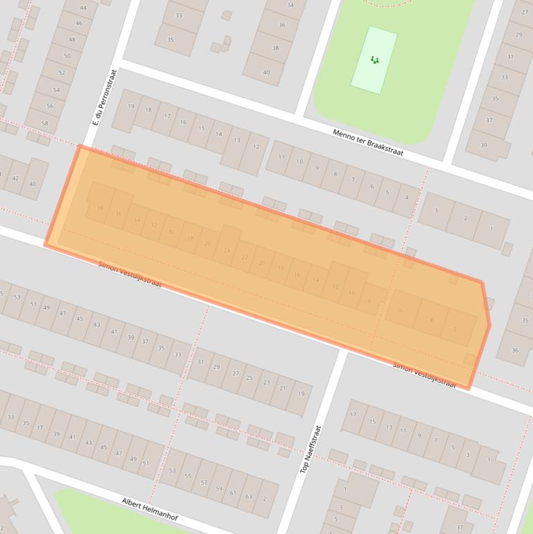 Kaart van postcodegebied 1321BS.
