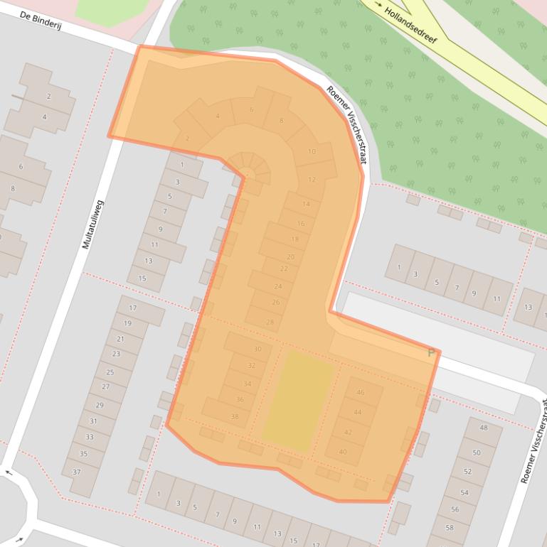 Kaart van postcodegebied 1321CA.