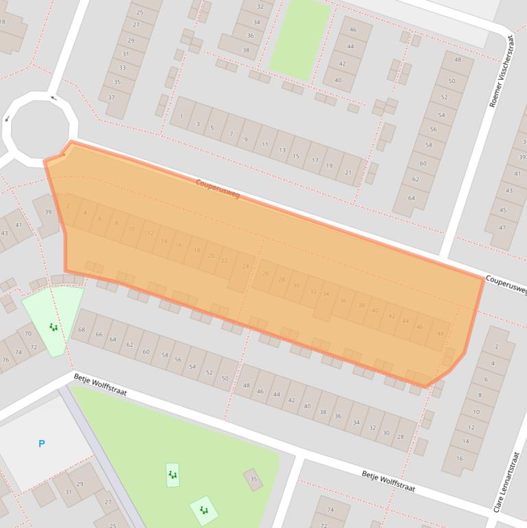 Kaart van postcodegebied 1321CG.