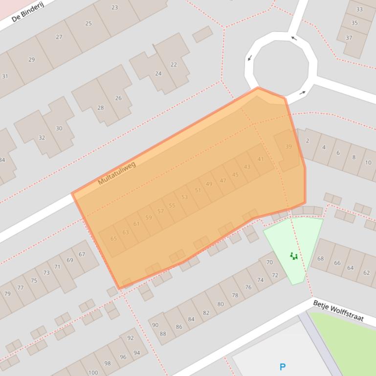 Kaart van postcodegebied 1321CJ.