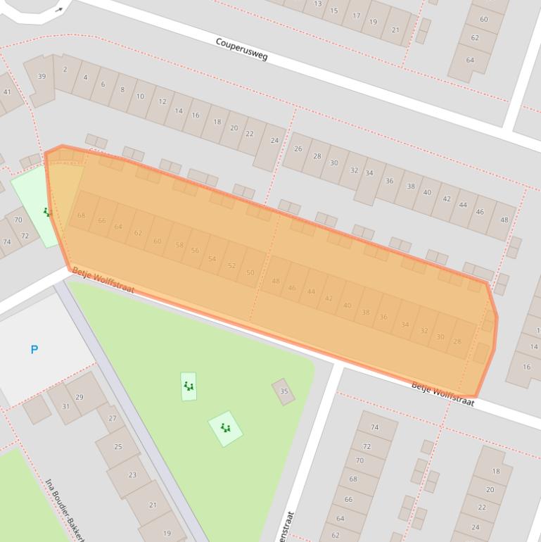 Kaart van postcodegebied 1321CL.