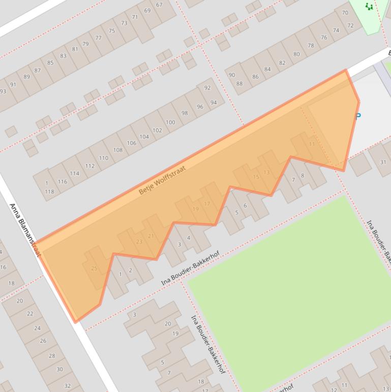 Kaart van postcodegebied 1321CP.