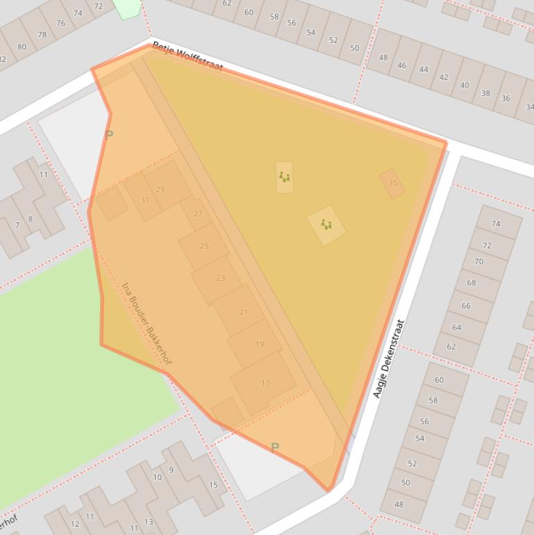 Kaart van postcodegebied 1321CT.