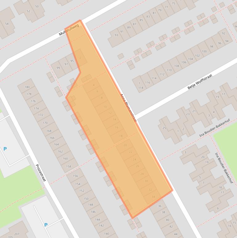 Kaart van postcodegebied 1321DC.