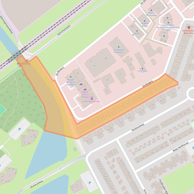 Kaart van postcodegebied 1321EG.