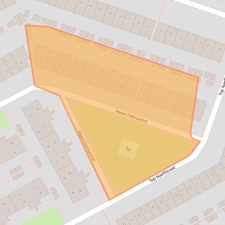 Kaart van postcodegebied 1321GG.