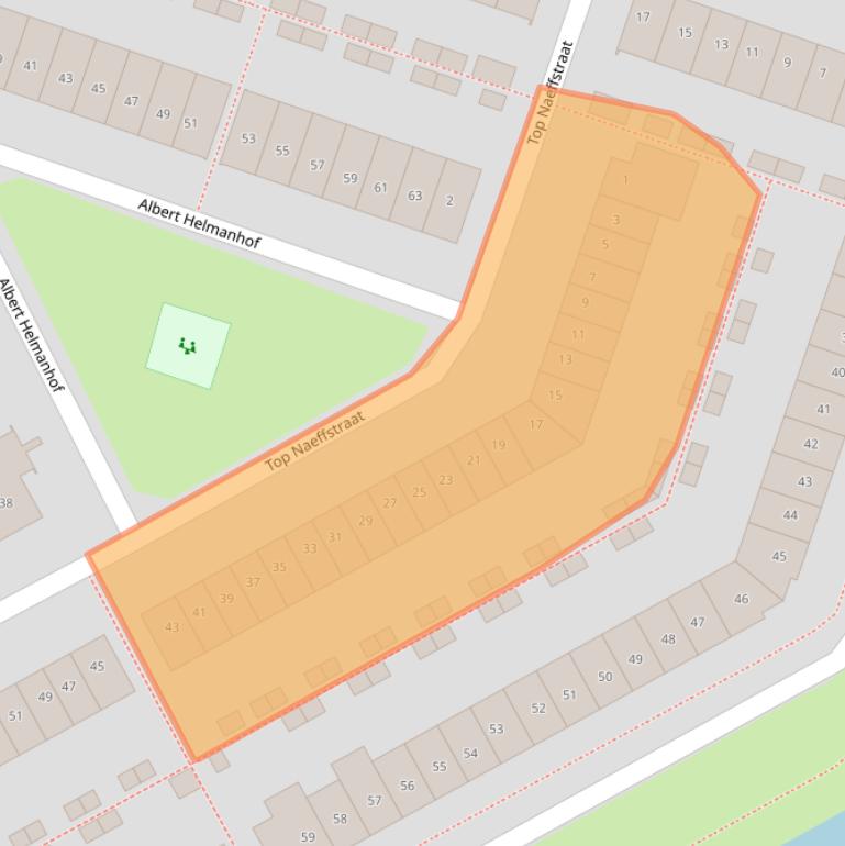 Kaart van postcodegebied 1321GK.