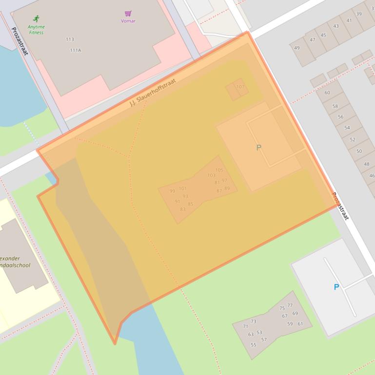 Kaart van postcodegebied 1321GX.