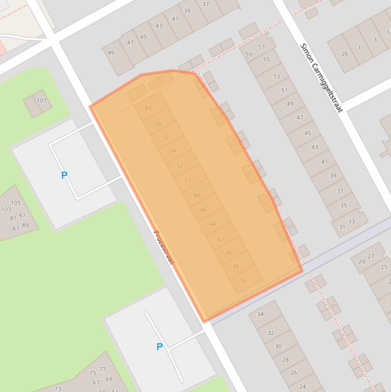 Kaart van postcodegebied 1321HB.