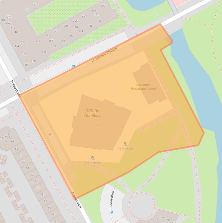 Kaart van postcodegebied 1321HE.