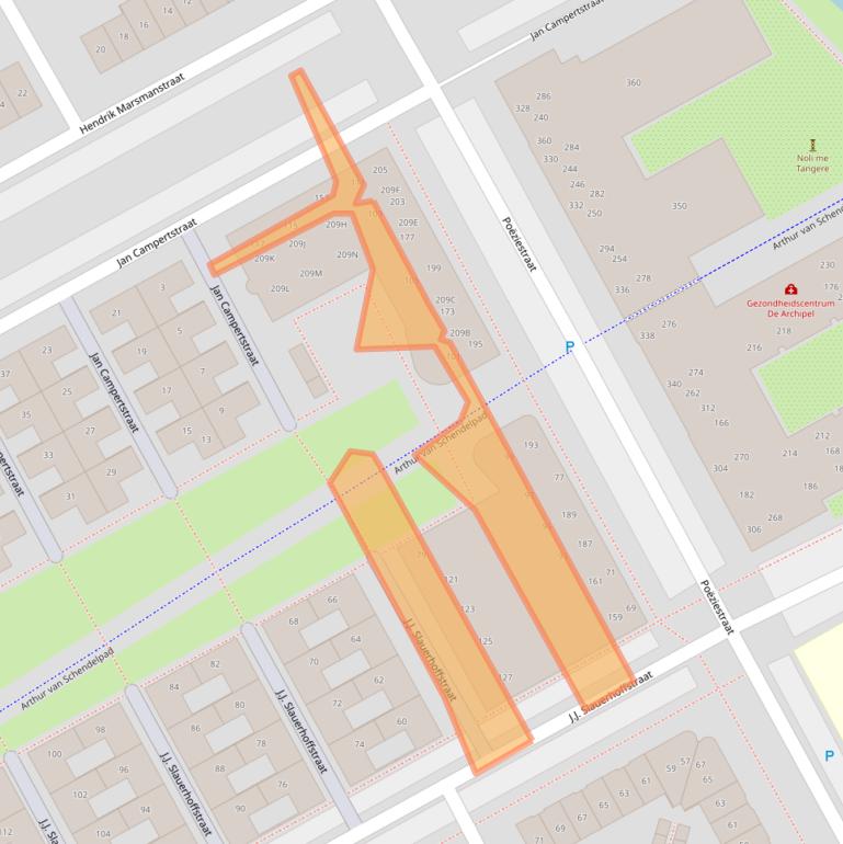 Kaart van postcodegebied 1321HK.