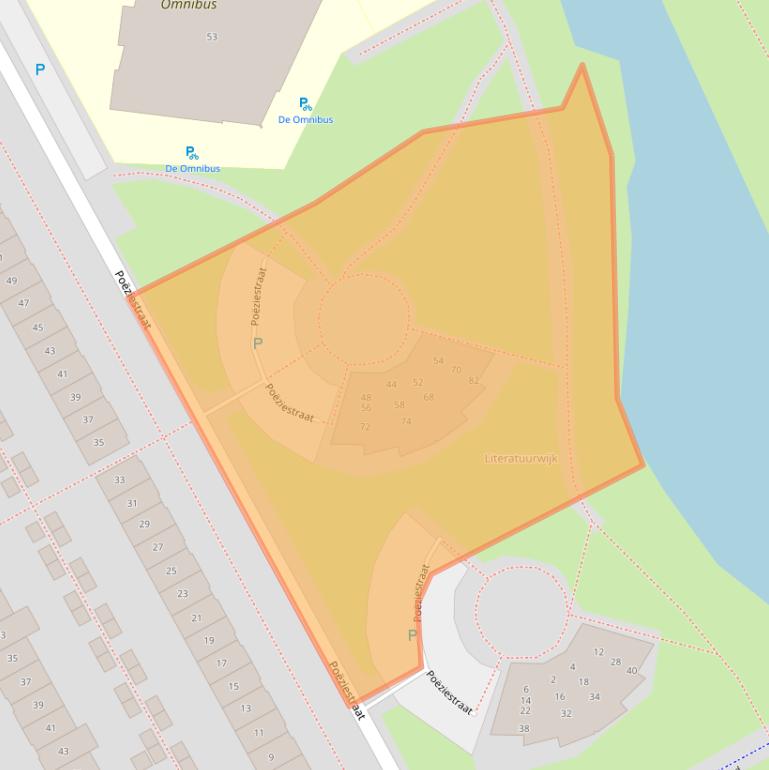 Kaart van postcodegebied 1321HS.