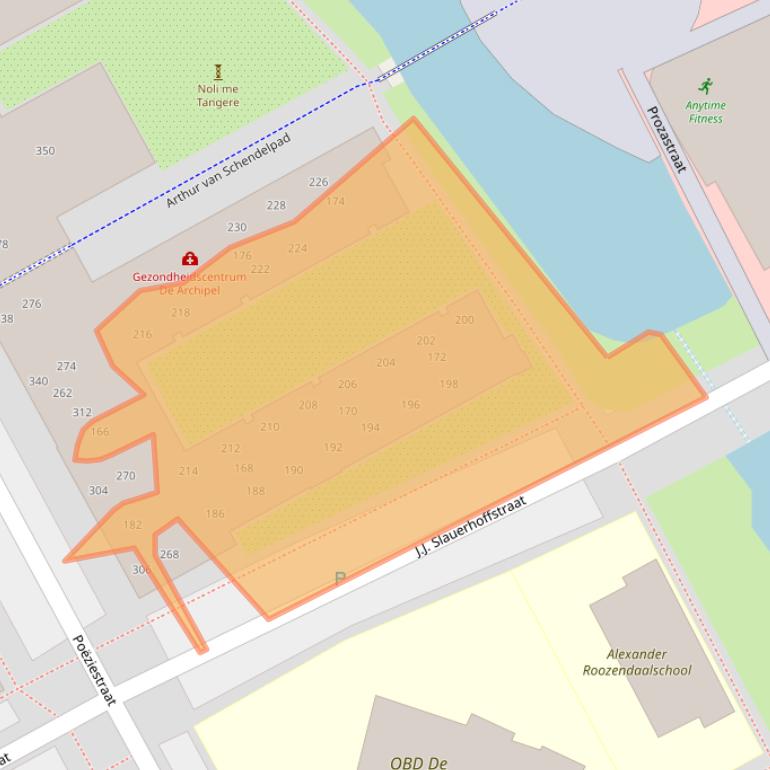 Kaart van postcodegebied 1321HT.