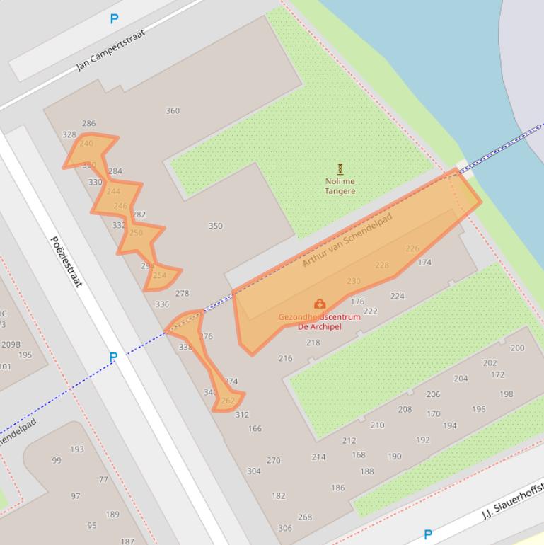 Kaart van postcodegebied 1321HV.