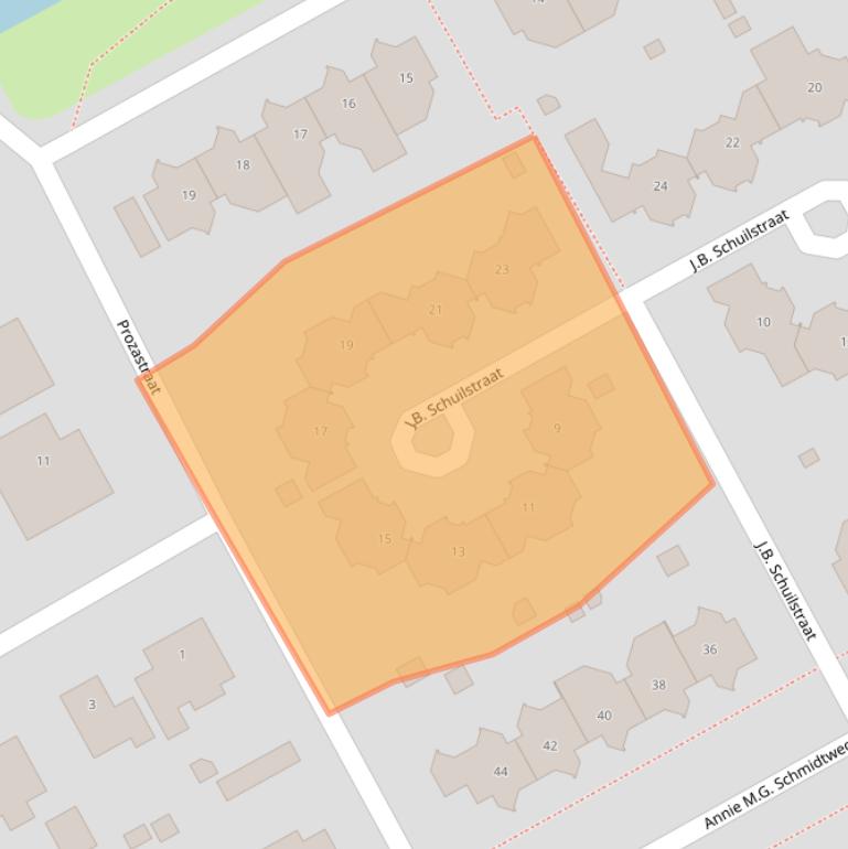 Kaart van postcodegebied 1321KM.