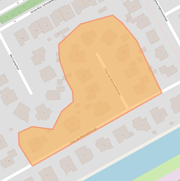 Kaart van postcodegebied 1321LP.