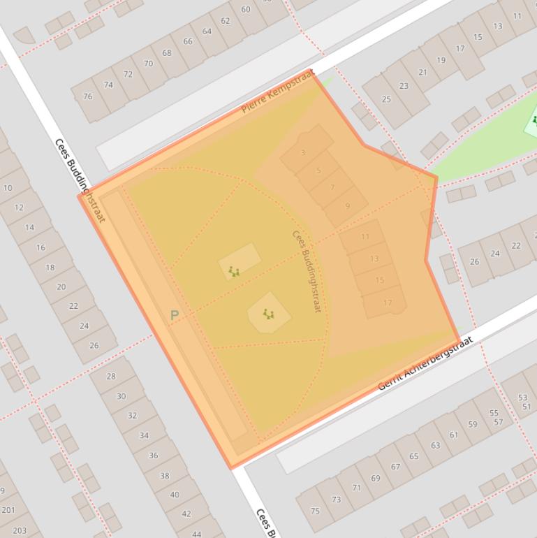 Kaart van postcodegebied 1321PV.