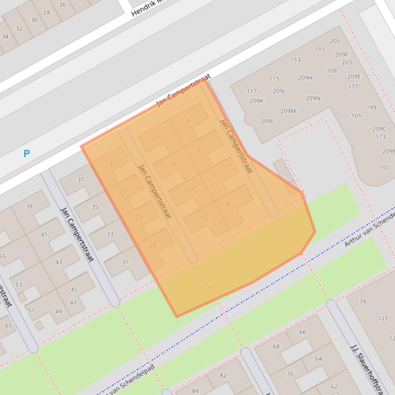 Kaart van postcodegebied 1321RL.