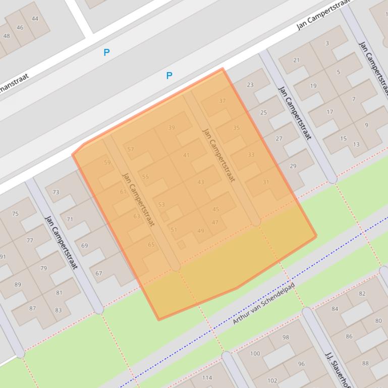 Kaart van postcodegebied 1321RN.