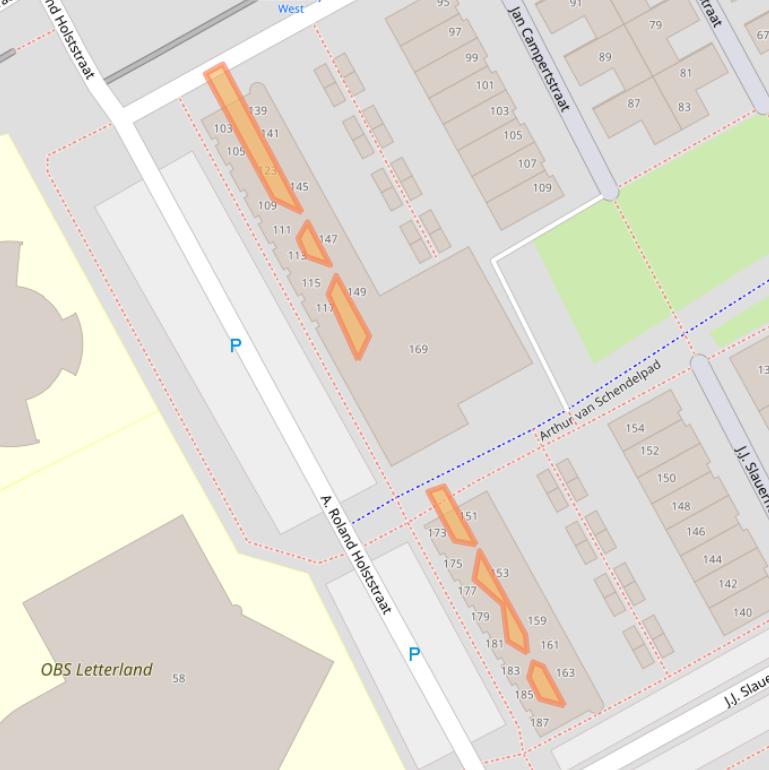 Kaart van postcodegebied 1321RS.