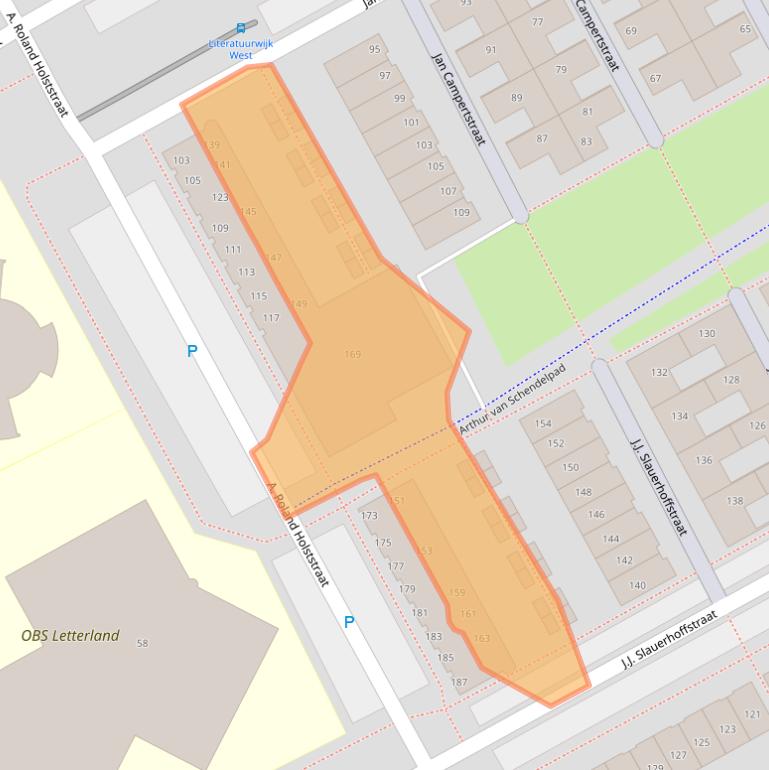 Kaart van postcodegebied 1321RT.