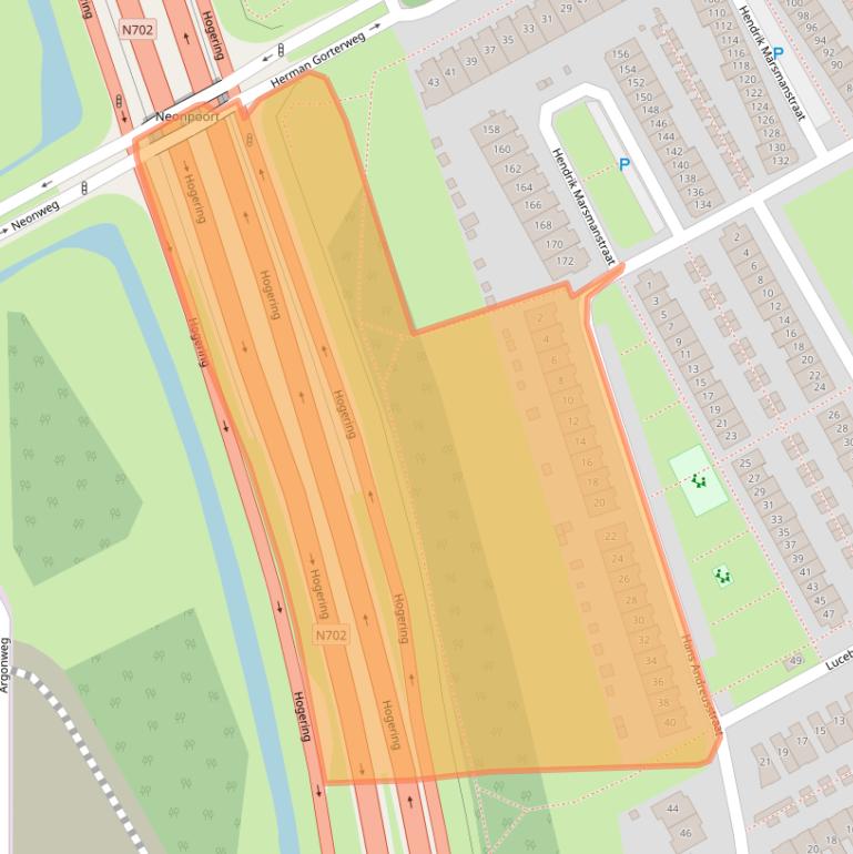 Kaart van postcodegebied 1321SL.