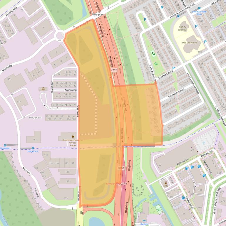 Kaart van postcodegebied 1321SN.