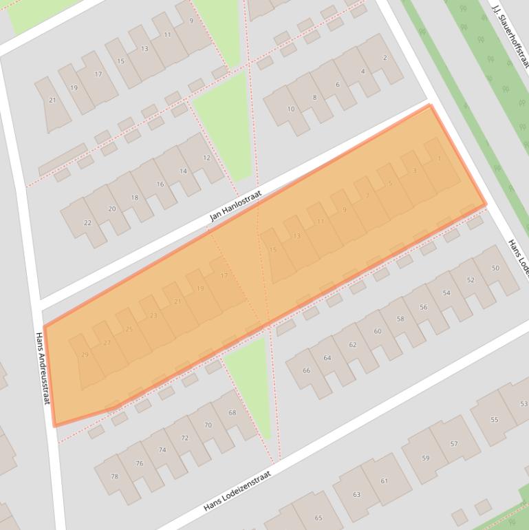 Kaart van postcodegebied 1321SR.