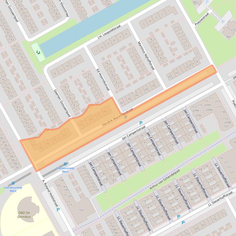 Kaart van postcodegebied 1321TB.