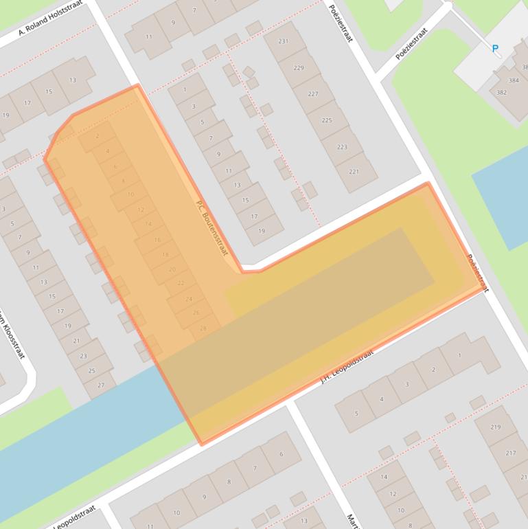 Kaart van postcodegebied 1321TL.