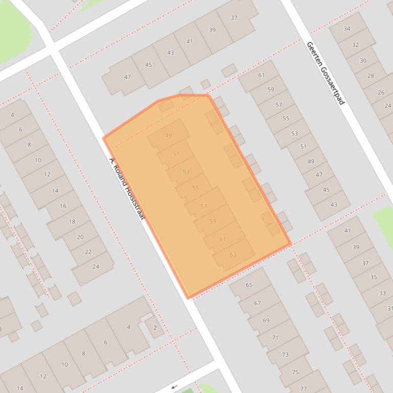 Kaart van postcodegebied 1321TR.