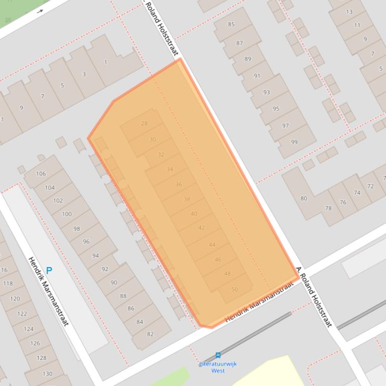 Kaart van postcodegebied 1321TV.