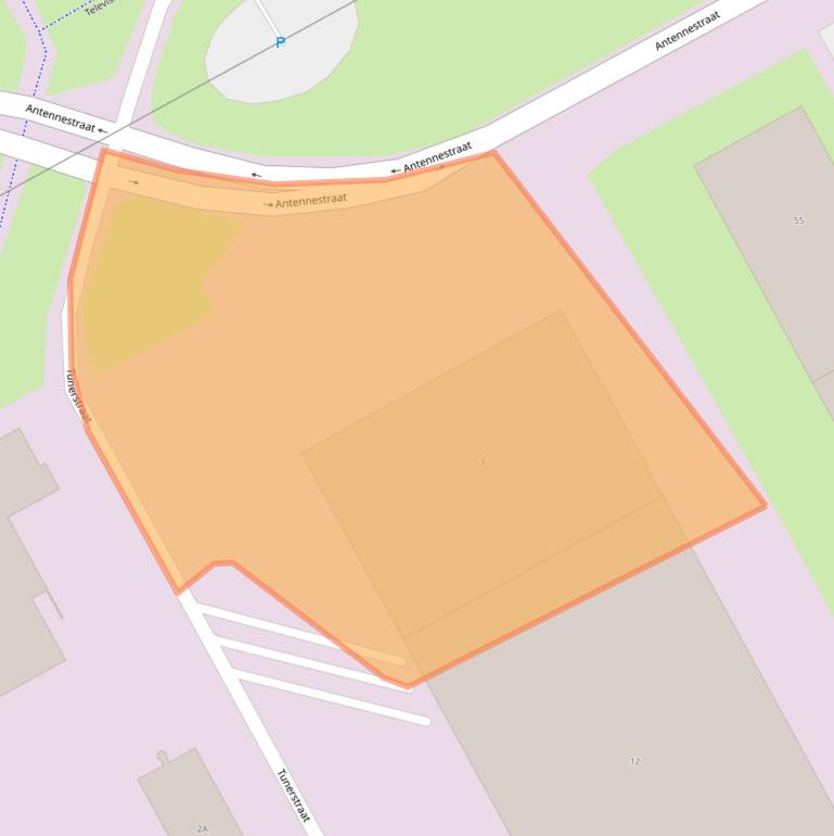 Kaart van postcodegebied 1322CB.