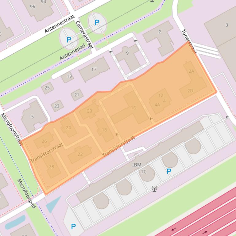 Kaart van postcodegebied 1322CE.