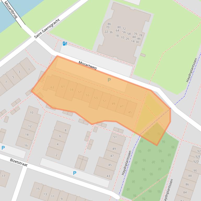 Kaart van postcodegebied 1323AW.