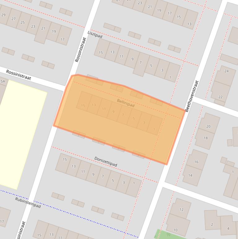 Kaart van postcodegebied 1323BL.