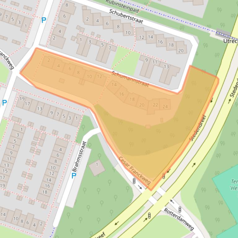 Kaart van postcodegebied 1323BV.